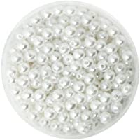 MagiDeal 500pcs Cuentas de Perlas de Imitación Plástico Redonda DIY Artesanía Fabricación de Joyería 6mm - Blanco
